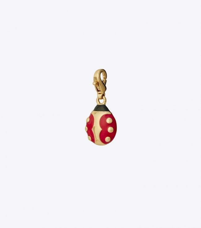 TORY BURCH LADYBUG CHARM - Tory Gold / Red | Free Shipping