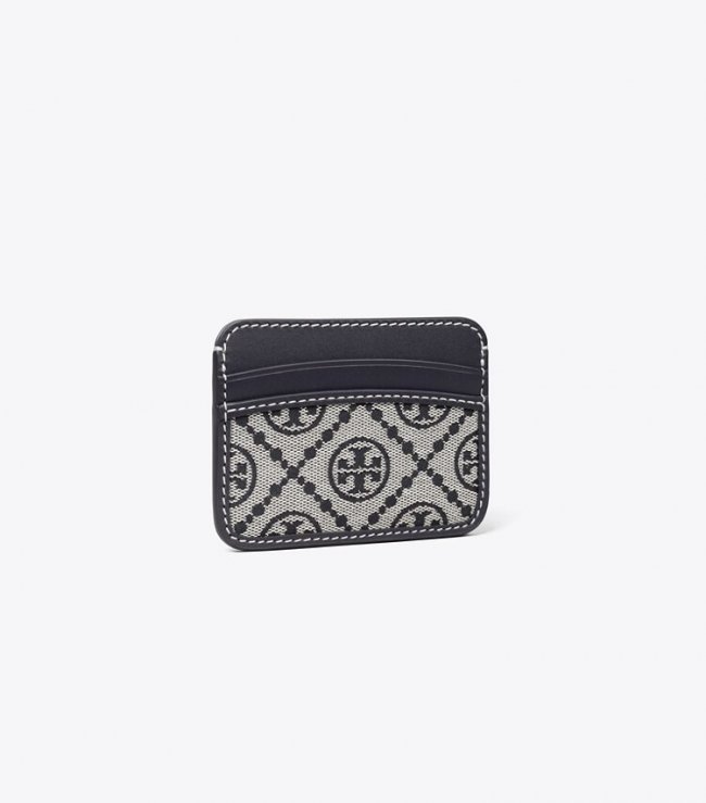 TORY BURCH T MONOGRAM CARD CASE - Tory Navy | Free Shipping
