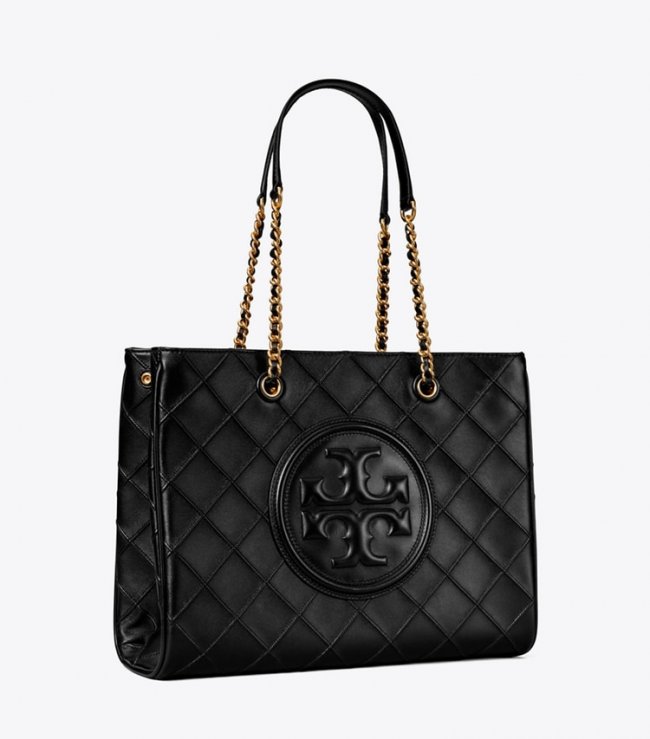 TORY BURCH FLEMING SOFT CHAIN TOTE - Black | Free Shipping