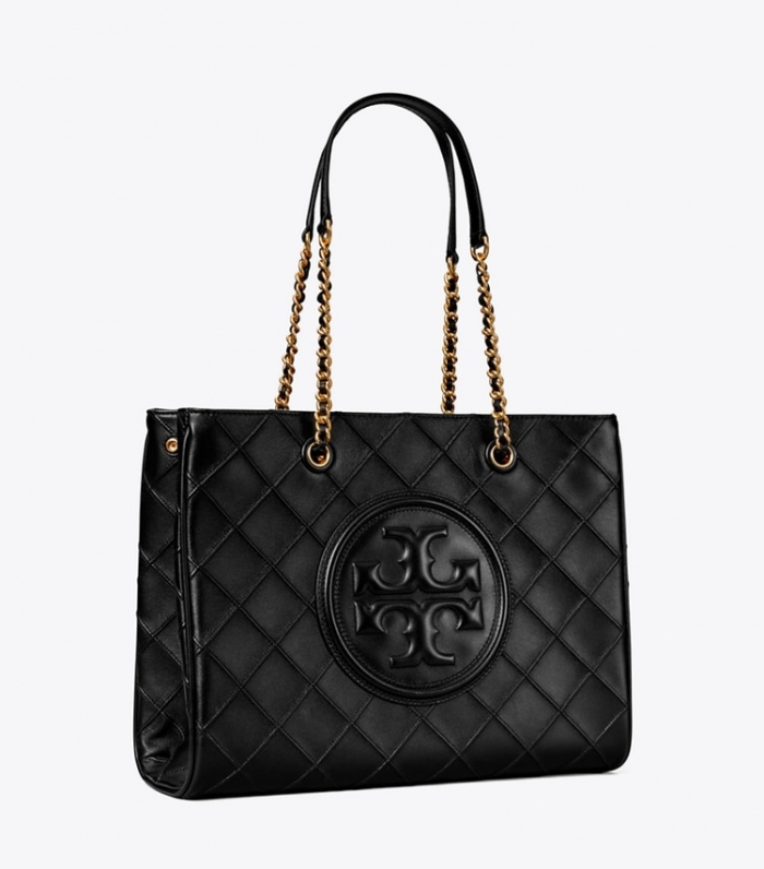TORY BURCH FLEMING SOFT CHAIN TOTE - Black | Free Shipping