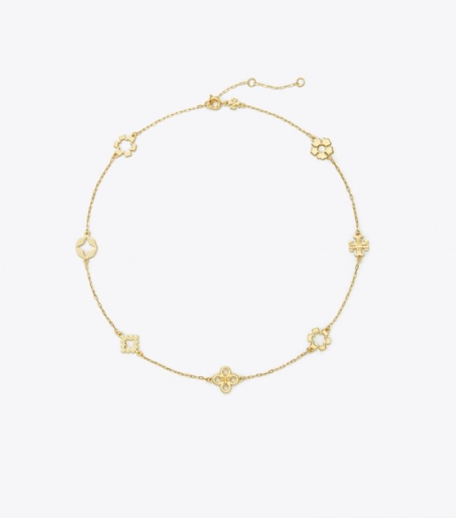 TORY BURCH KIRA CLOVER NECKLACE - Tory Gold | Free Shipping