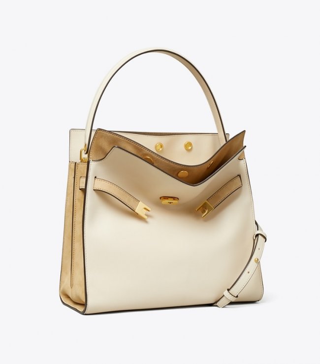 TORY BURCH LEE RADZIWILL DOUBLE BAG - New Cream | Free Shipping