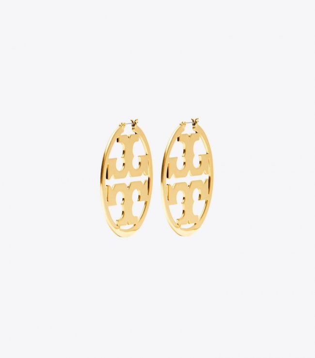 TORY BURCH MILLER HOOP EARRING - Tory Gold | Free Shipping