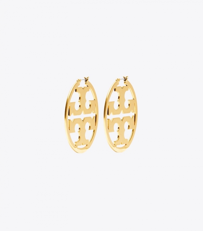 TORY BURCH MILLER HOOP EARRING - Tory Gold | Free Shipping