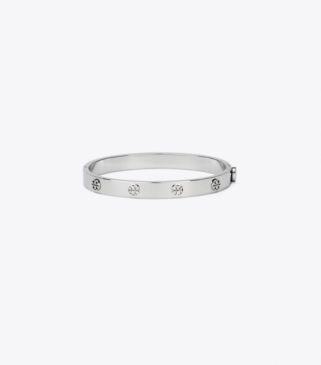 TORY BURCH MILLER STUD HINGE BRACELET, 7MM - Tory Silver | Free Shipping
