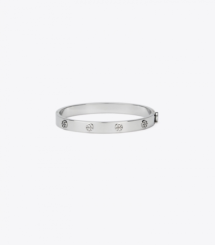TORY BURCH MILLER STUD HINGE BRACELET, 7MM - Tory Silver | Free Shipping
