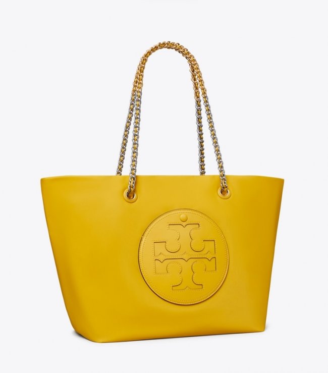 TORY BURCH ELLA CHAIN TOTE - Deep Canary | Free Shipping