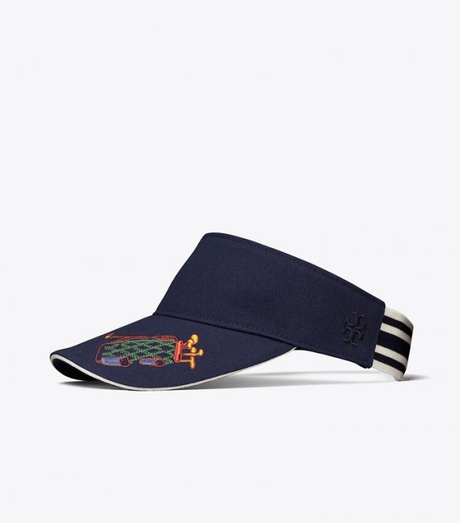 TORY BURCH GOLFERS PERFORMANCE VISOR - Tory Navy | Free Shipping