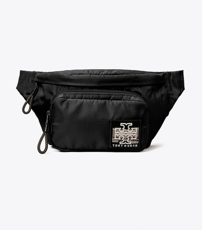 TORY BURCH RIPSTOP BELT BAG - Black | Free Shipping