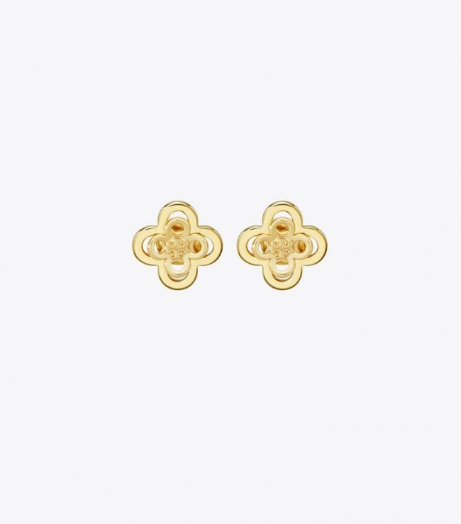 TORY BURCH KIRA CLOVER STACKED STUD - Tory Gold | Free Shipping