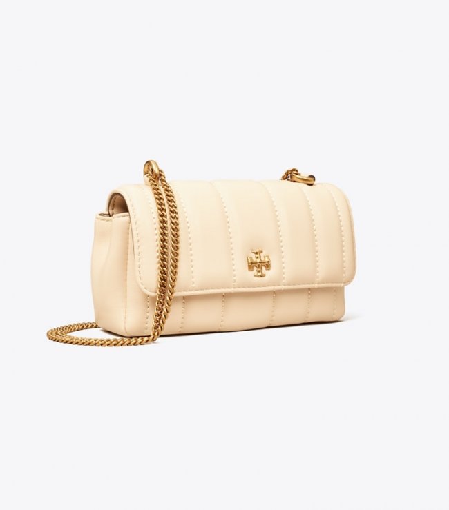 TORY BURCH MINI KIRA FLAP SHOULDER BAG - Brie | Free Shipping