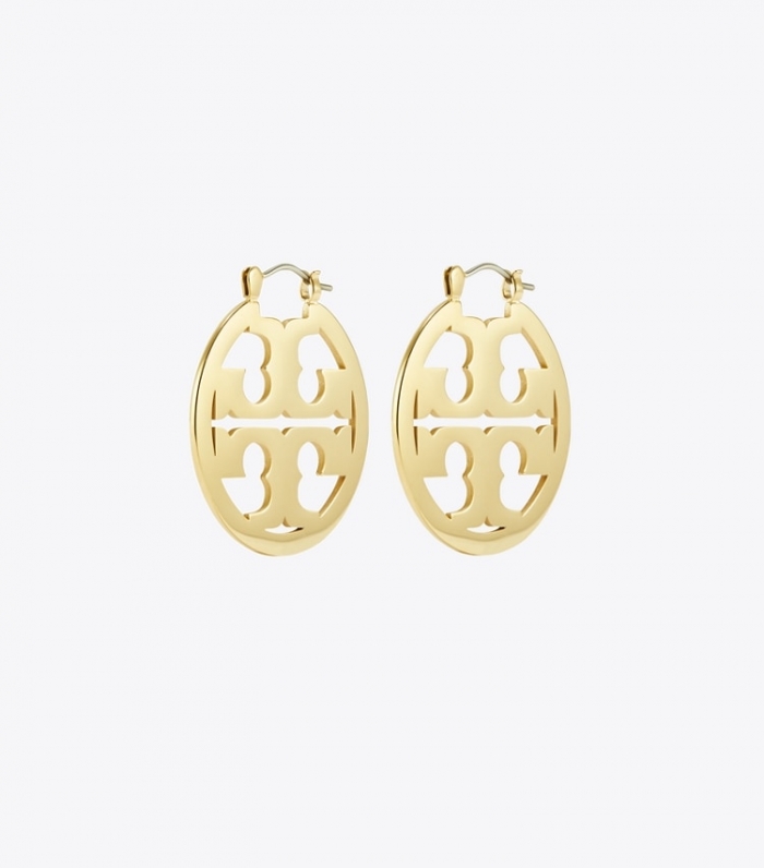 TORY BURCH SMALL MILLER HOOP EARRING - Tory Gold | Free Shipping