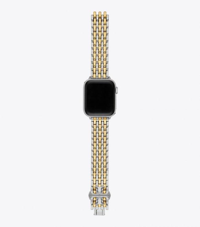 TORY BURCH ELEANOR BAND FOR APPLE WATCH, TWO-TONE GOLD/STAINLESS STEEL - 2 Tone | Free Shipping
