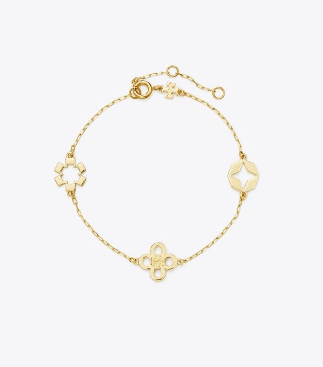 TORY BURCH KIRA CLOVER BRACELET - Tory Gold | Free Shipping