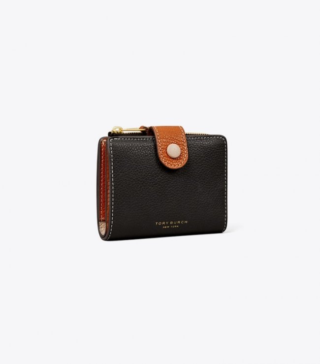 TORY BURCH COLORBLOCK BI-FOLD WALLET - Black Multi | Free Shipping