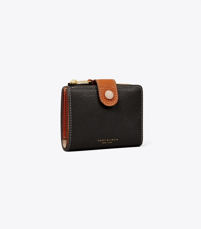 TORY BURCH COLORBLOCK BI-FOLD WALLET - Black Multi | Free Shipping