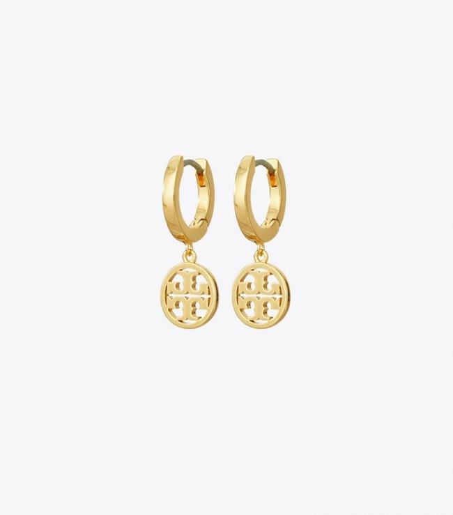 TORY BURCH MILLER HUGGIE HOOP EARRING - Tory Gold | Free Shipping