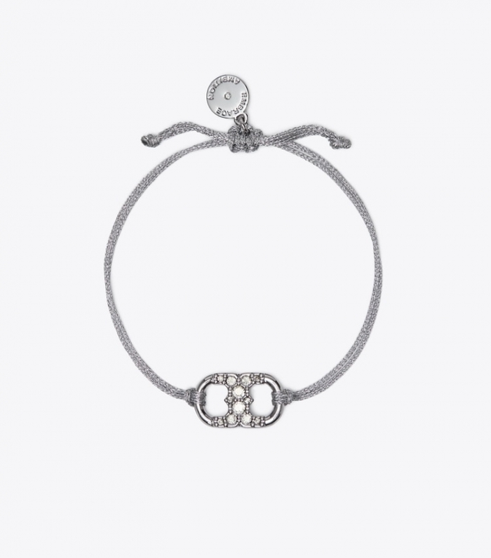 TORY BURCH EMBRACE AMBITION PAVe BRACELET - Tory Silver / Silver / Crystal | Free Shipping