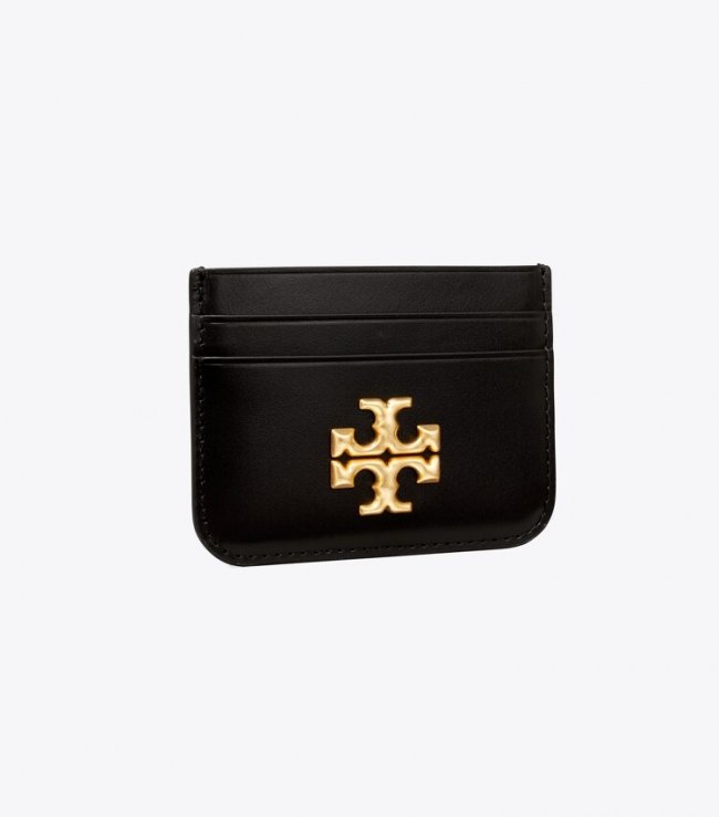 TORY BURCH ELEANOR CARD CASE - Black | Free Shipping