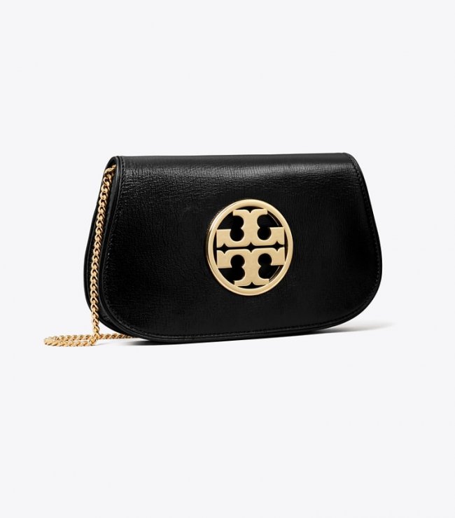 TORY BURCH REVA CLUTCH - Black | Free Shipping