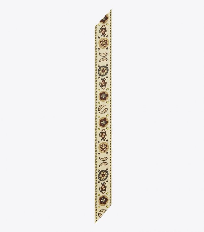 TORY BURCH PISCES DREAM SILK RIBBON TIE - Beige | Free Shipping