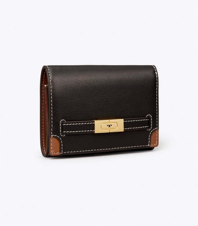 TORY BURCH T MEDIUM WALLET - Black | Free Shipping
