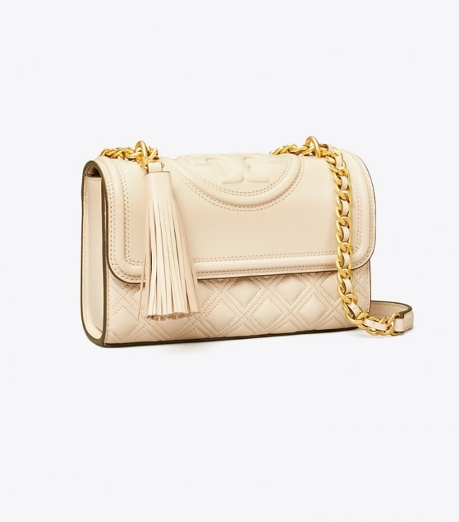 TORY BURCH SMALL FLEMING CONVERTIBLE SHOULDER BAG - New Cream | Free Shipping