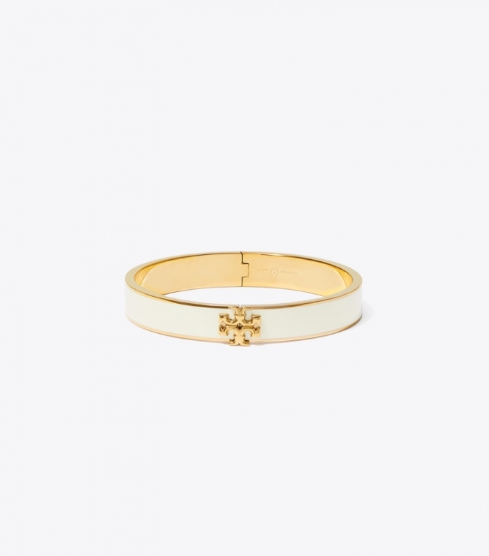 TORY BURCH KIRA ENAMEL 10MM BRACELET - Tory Gold / New Ivory | Free Shipping