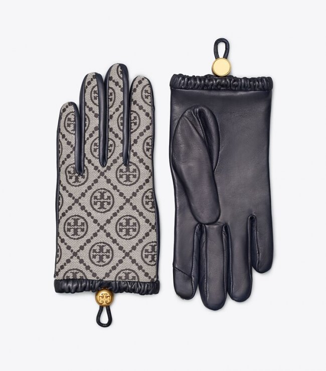 TORY BURCH T MONOGRAM GLOVES - Tory Navy | Free Shipping