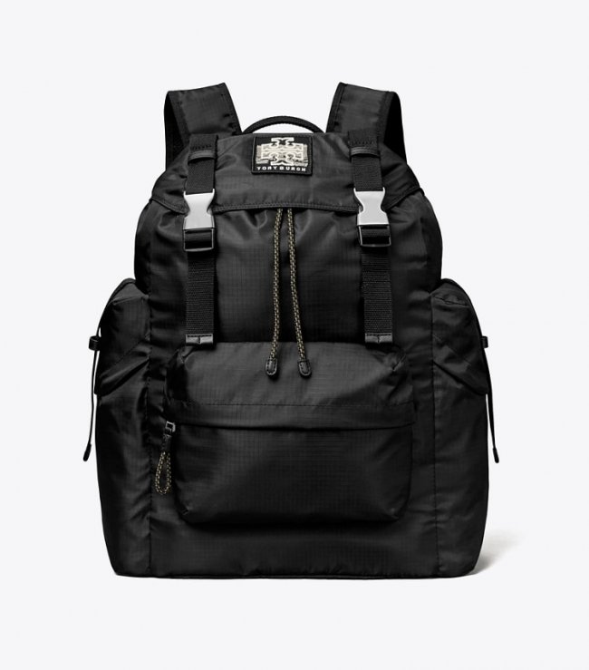 TORY BURCH RIPSTOP BACKPACK - Black | Free Shipping