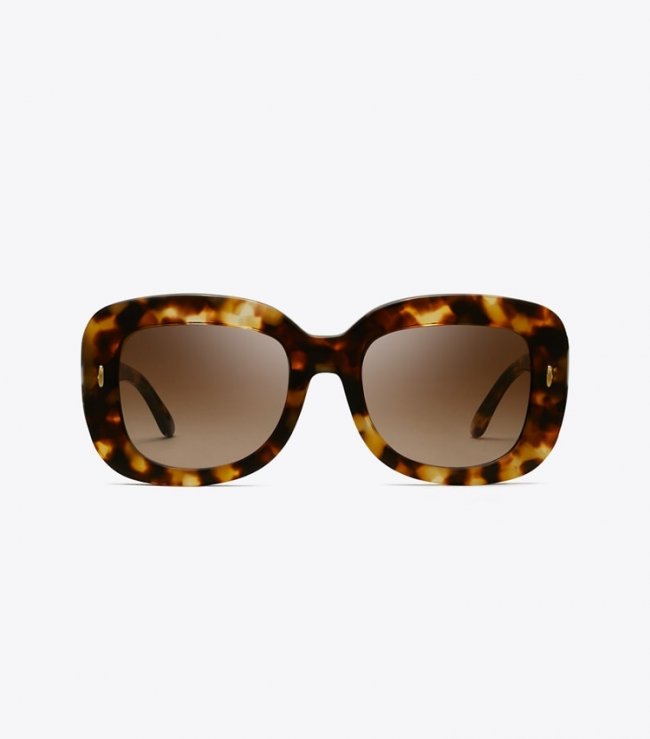 TORY BURCH MILLER OVERSIZED SQUARE SUNGLASSES - Vintage Tortoise | Free Shipping