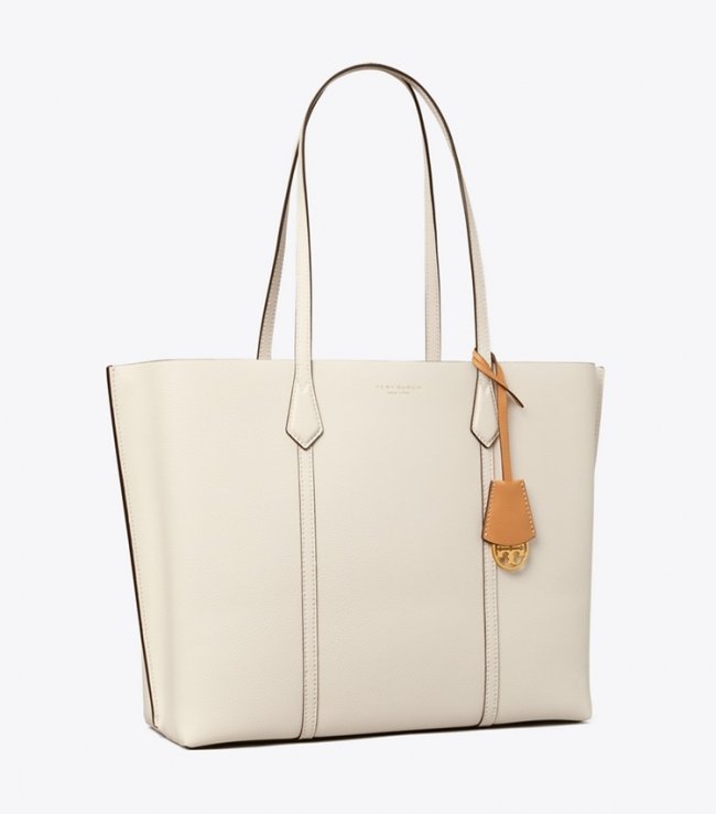 TORY BURCH PERRY TRIPLE-COMPARTMENT TOTE BAG - New Ivory | Free Shipping
