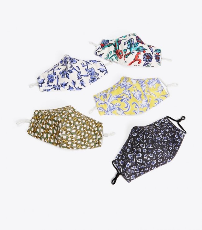 TORY BURCH PRINTED FACE MASK, SET OF 5 - Seasonal Print | Free Shipping