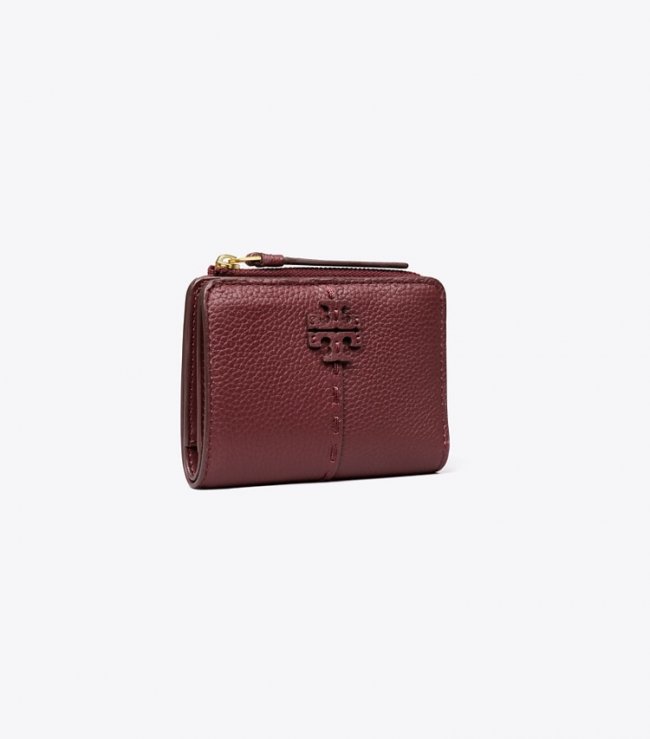 TORY BURCH MCGRAW BI-FOLD WALLET - Muscadine | Free Shipping