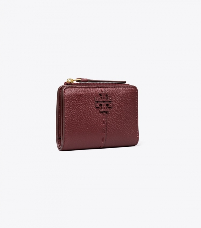 TORY BURCH MCGRAW BI-FOLD WALLET - Muscadine | Free Shipping