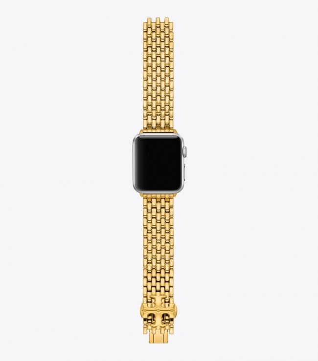 TORY BURCH ELEANOR BAND FOR APPLE WATCH, GOLD-TONE STAINLESS STEEL - Gold | Free Shipping