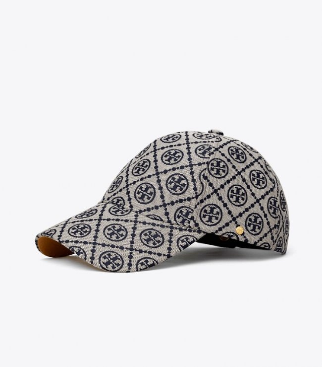 TORY BURCH T MONOGRAM BASEBALL CAP - Tory Navy | Free Shipping