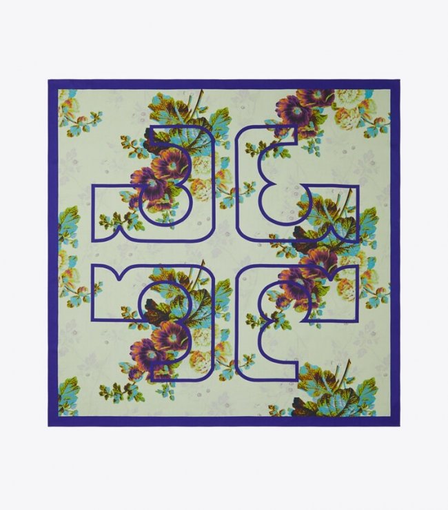 TORY BURCH FLORAL BLUR SQUARE - Blurry Floral Purple | Free Shipping