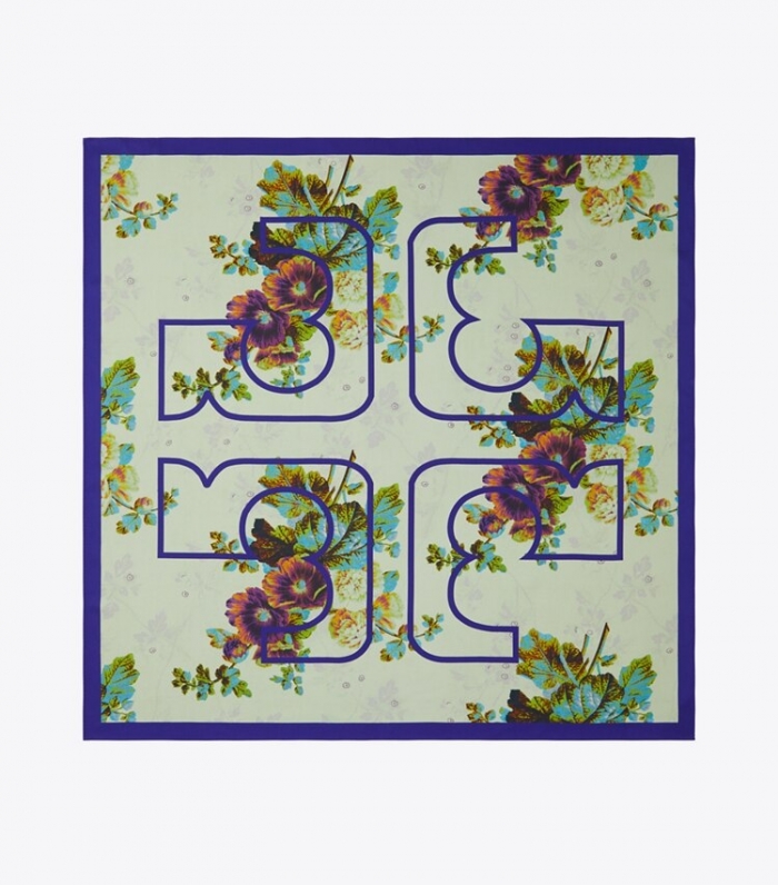 TORY BURCH FLORAL BLUR SQUARE - Blurry Floral Purple | Free Shipping