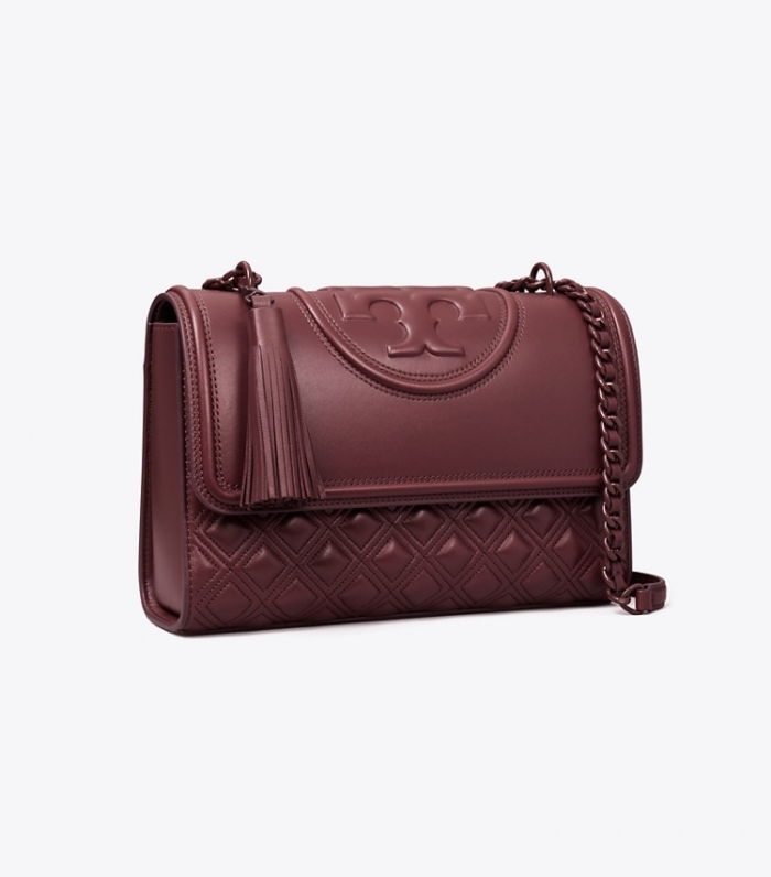 TORY BURCH FLEMING CONVERTIBLE SHOULDER BAG - Wine | Free Shipping