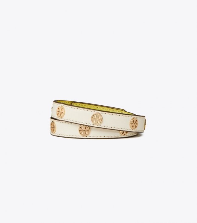 TORY BURCH MILLER DOUBLE-WRAP BRACELET - Tory Gold / New Ivory | Free Shipping