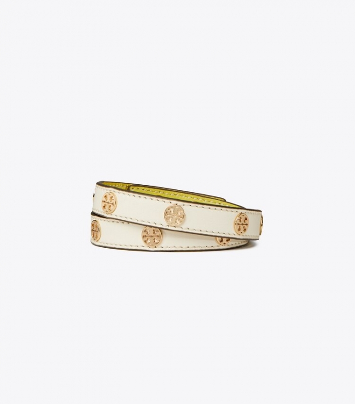 TORY BURCH MILLER DOUBLE-WRAP BRACELET - Tory Gold / New Ivory | Free Shipping