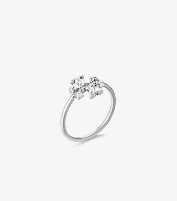 TORY BURCH ELEANOR RING - Tory Silver | Free Shipping