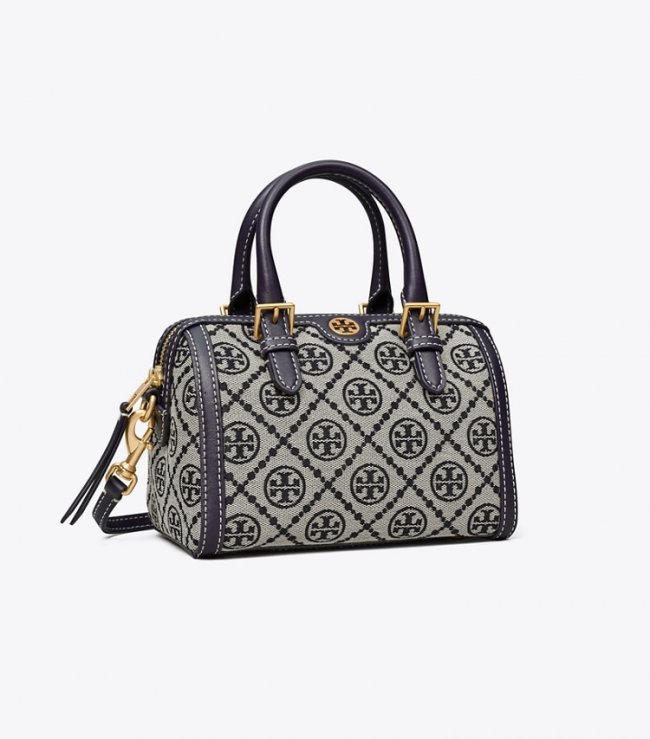 TORY BURCH MINI T MONOGRAM BARREL BAG - Tory Navy | Free Shipping