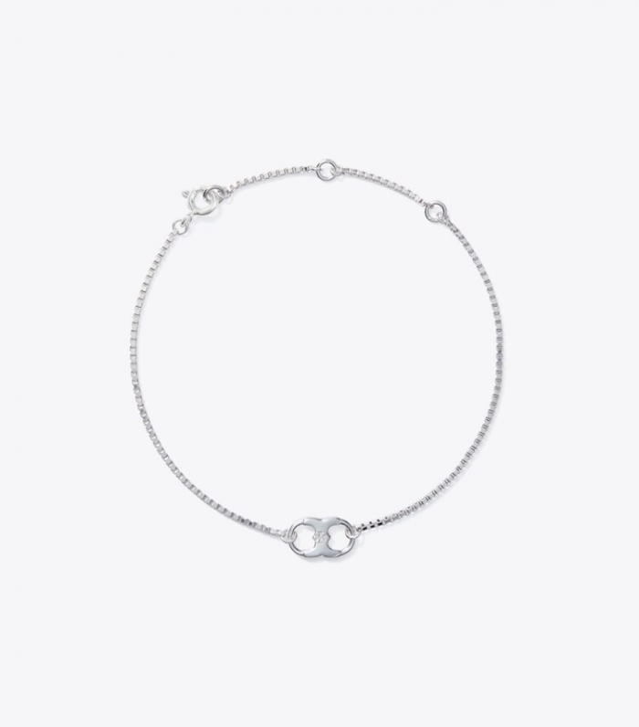 TORY BURCH EMBRACE AMBITION CHAIN BRACELET - Silver | Free Shipping