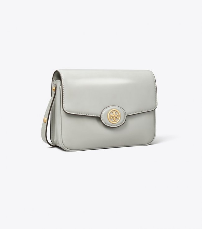 TORY BURCH ROBINSON SPAZZOLATO CONVERTIBLE SHOULDER BAG - Light Granite | Free Shipping
