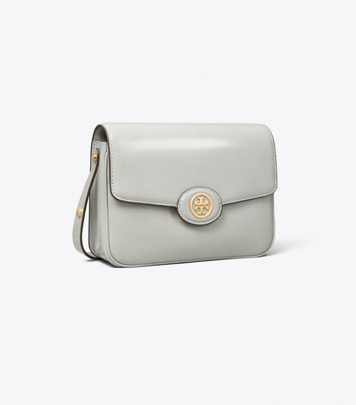 TORY BURCH ROBINSON SPAZZOLATO CONVERTIBLE SHOULDER BAG - Light Granite | Free Shipping