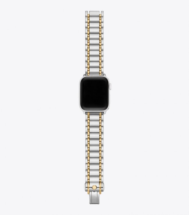TORY BURCH MILLER BAND FOR APPLE WATCH, TWO-TONE GOLD/STAINLESS STEEL - Silver/Gold 1 | Free Shipping