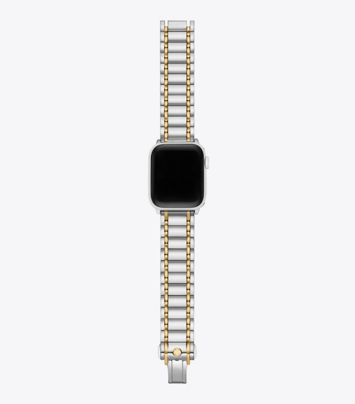 TORY BURCH MILLER BAND FOR APPLE WATCH, TWO-TONE GOLD/STAINLESS STEEL - Silver/Gold 1 | Free Shipping