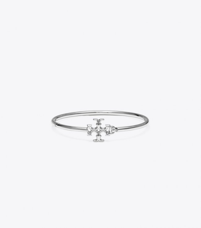 TORY BURCH ELEANOR HINGED CUFF - Tory Silver | Free Shipping